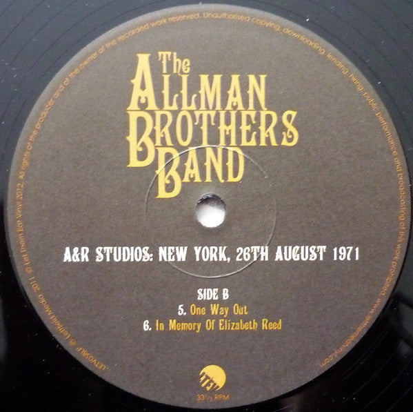 The Allman Brothers Band – A&R Studios, New York - Sealed!