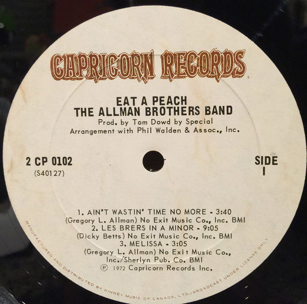 The Allman Brothers Band – Eat A Peach - 1972 Original!