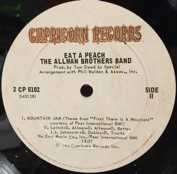 The Allman Brothers Band – Eat A Peach - 1972 Original!