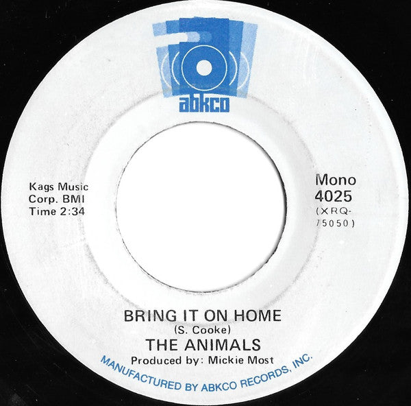 The Animals – House Of The Rising Sun -  7" US MONO Single, 1973