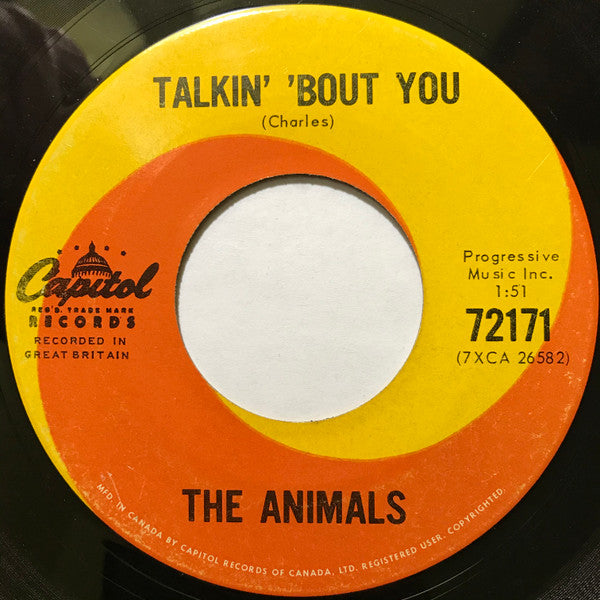 The Animals – The House Of The Rising Sun -  7" Mono Single, 1964 Vinyl Pursuit Inc