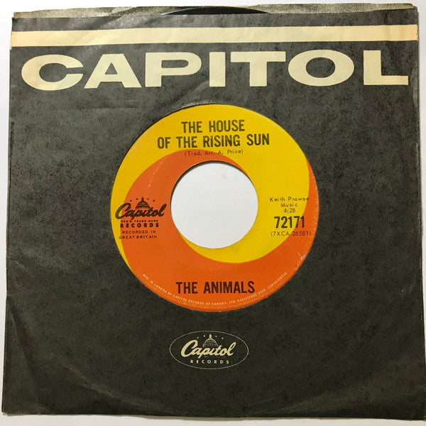 The Animals – The House Of The Rising Sun -  7" Mono Single, 1964 Vinyl Pursuit Inc