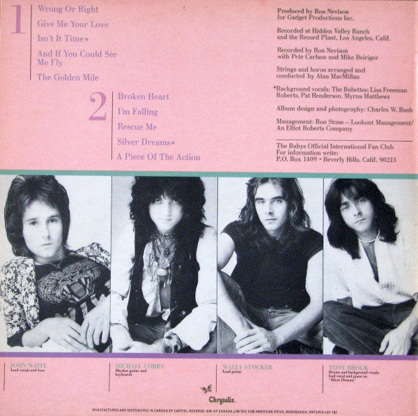 The Babys – Broken Heart - 1977 Pressing! VinylPursuit.com