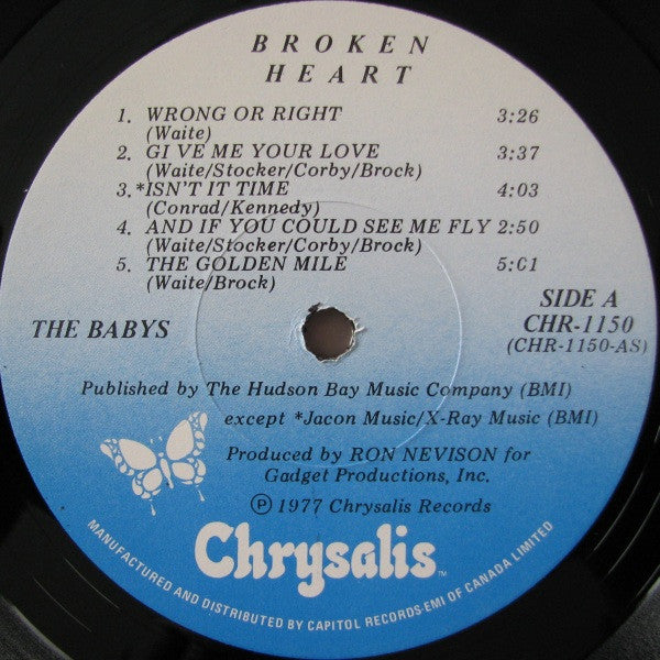The Babys – Broken Heart - 1977 Pressing! VinylPursuit.com