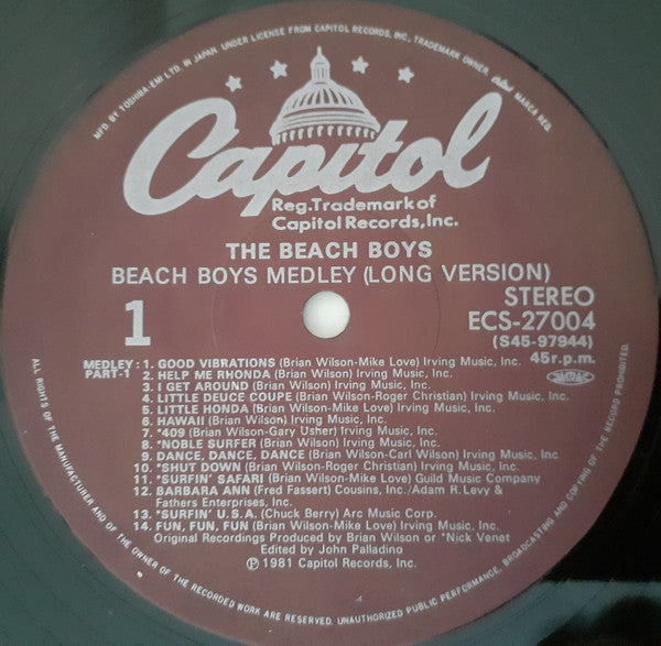 The Beach Boys – Beach Boys Medley (Long Version)- 1981 Original Japanese Pressing