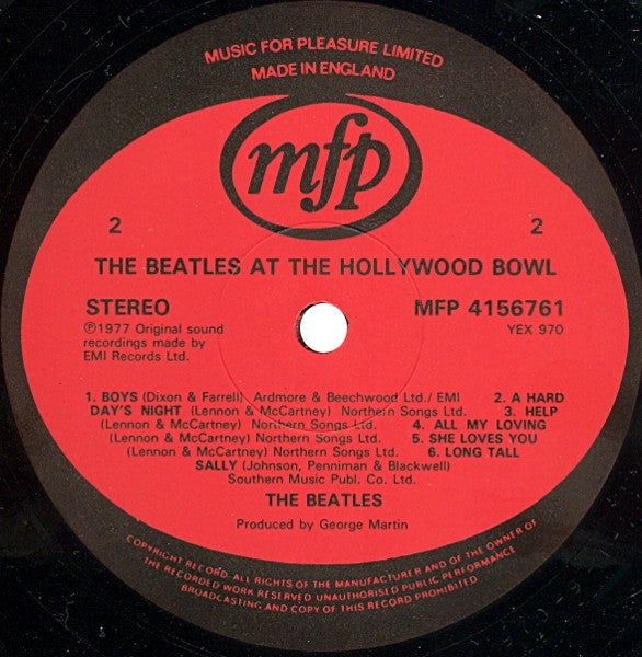 The Beatles – The Beatles At The Hollywood Bowl - 1984 UK Pressing VinylPursuit.com