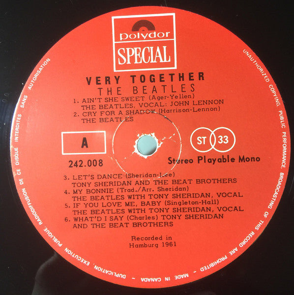 The Beatles – Very Together - 1969 Original Compilation Vinyl Pursuit Inc