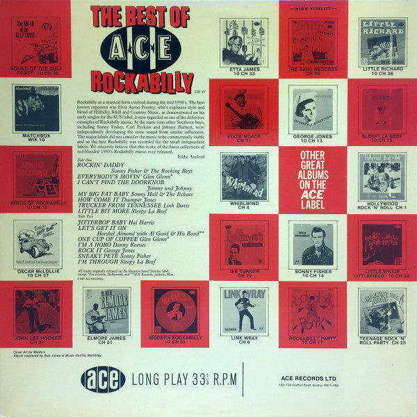 Various – The Best Of Ace Rockabilly - 1981 UK Mono Compliation