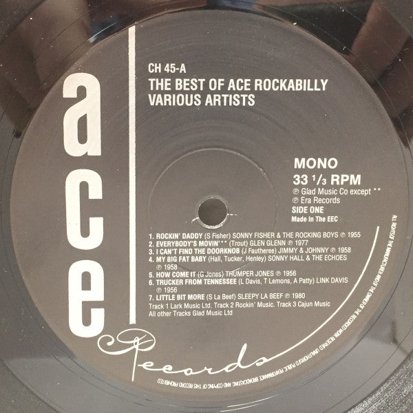 Various – The Best Of Ace Rockabilly - 1981 UK Mono Compliation