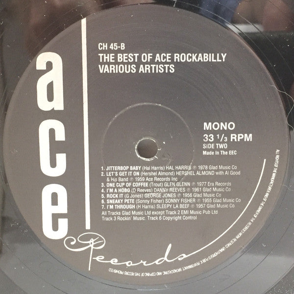Various – The Best Of Ace Rockabilly - 1981 UK Mono Compliation
