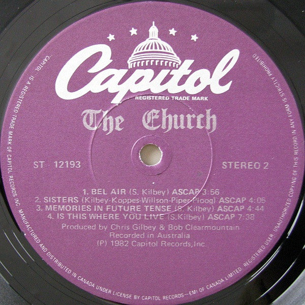 The Church – The Church - 1982, No Cover VinylPursuit.com