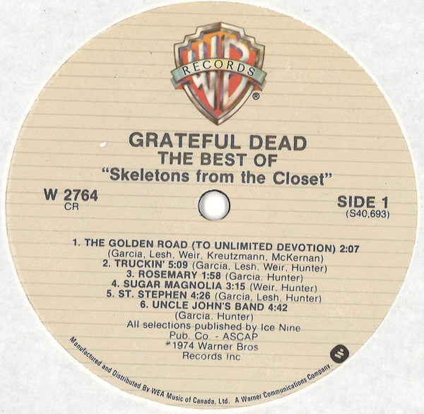 The Grateful Dead – The Best Of The Grateful Dead: Skeletons From The Closet