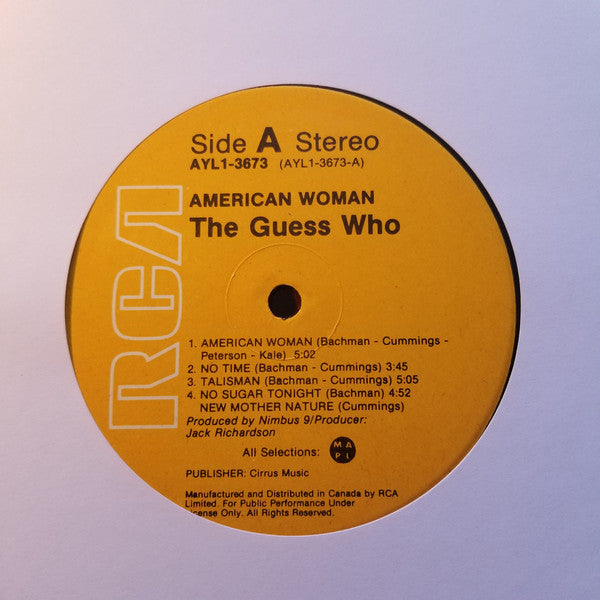 The Guess Who – American Woman - Early Pressing VinylPursuit.com
