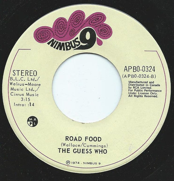 The Guess Who – Clap For The Wolfman / Road Food - 7" Single - 1974