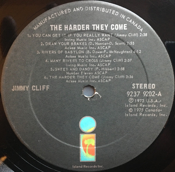 The Harder They Come - Jimmy Cliff / Various - Rare! – Vinyl