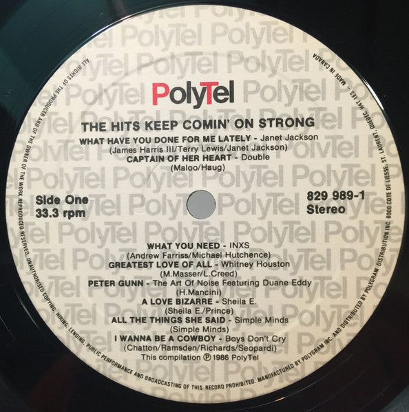 The Hits Keep Comin' On Strong - 1986 Compiilation! VinylPursuit.com