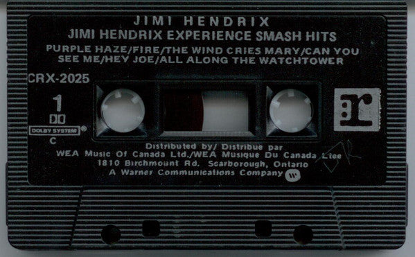 The Jimi Hendrix Experience – Smash Hits - Cassette