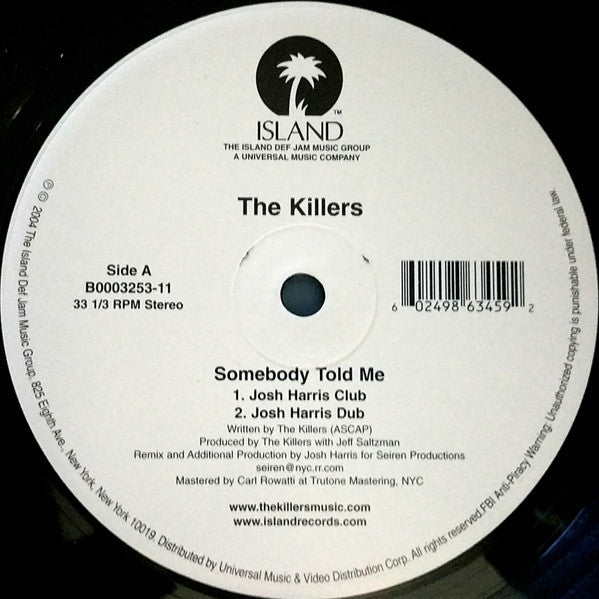 The Killers ‎– Somebody Told Me - 12" Single - Bargain! VinylPursuit.com