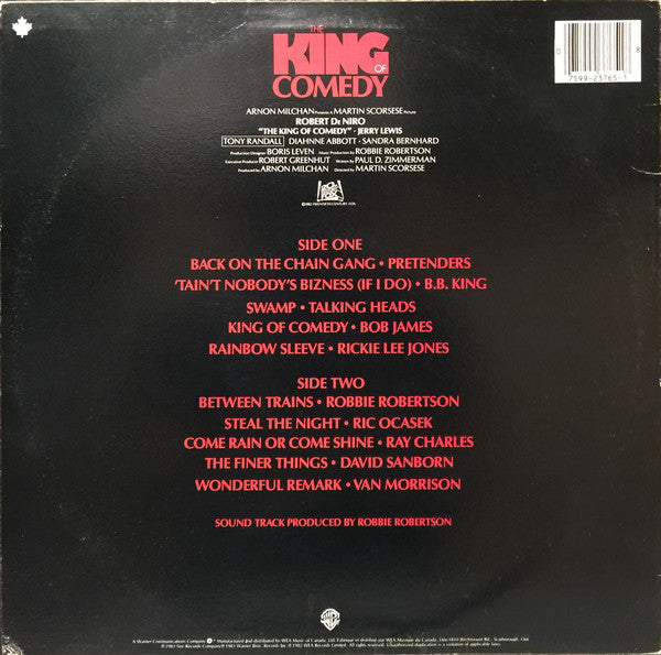 The King Of Comedy - 1983  Original Soundtrack VinylPursuit.com