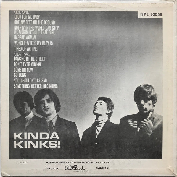 The Kinks – Kinda Kinks - 1965 MONO Pressing, Rare!