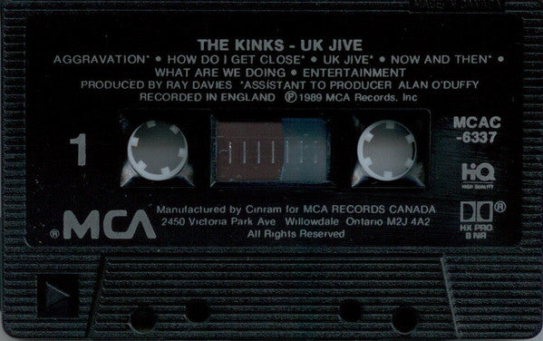 The Kinks ‎– UK Jive - 1989 Cassette, SEALED! VinylPursuit.com