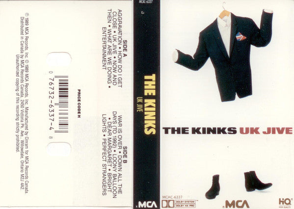 The Kinks ‎– UK Jive - 1989 Cassette, SEALED! VinylPursuit.com