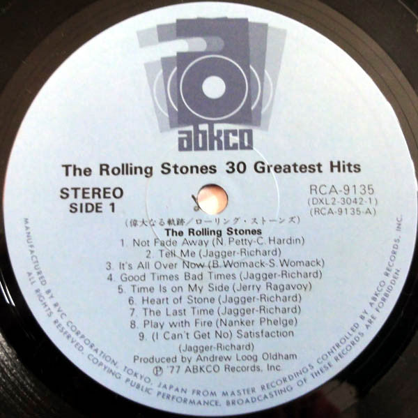 The Rolling Stones – 30 Greatest Hits - 1977 Japanese Pressing! VinylPursuit.com
