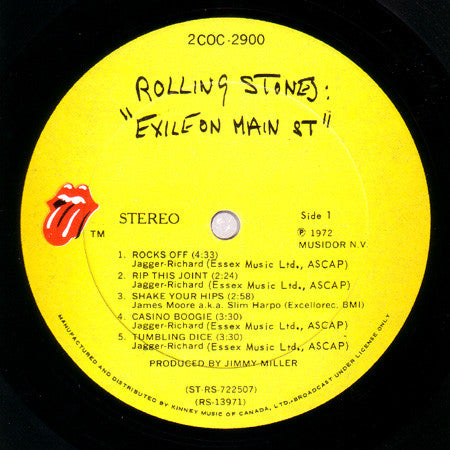 The Rolling Stones ‎– Exile On Main Street - 1972 Original, Rare!