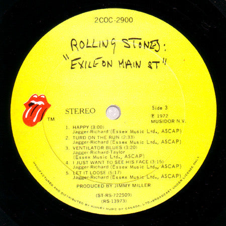 The Rolling Stones ‎– Exile On Main Street - 1972 Original, Rare!