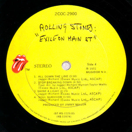 The Rolling Stones ‎– Exile On Main Street - 1972 Original, Rare!