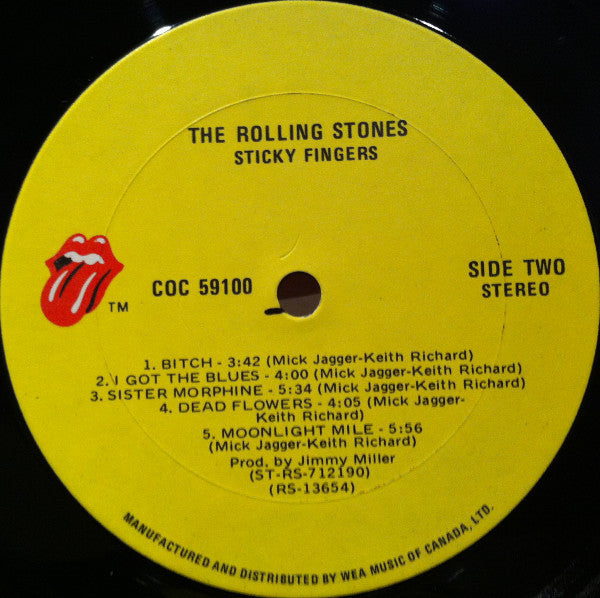 The Rolling Stones ‎– Sticky Fingers - ZIPPER COVER