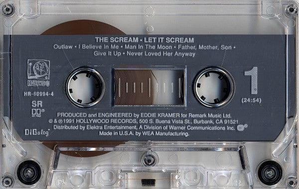The Scream ‎– Let It Scream - 1991 Cassette VinylPursuit.com