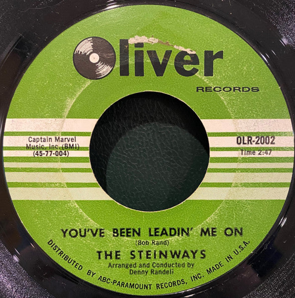The Steinways – My Heart's Not In It Anymore / You've Been Leadin Me On -  7" Single 1966, RARE Original, Rare