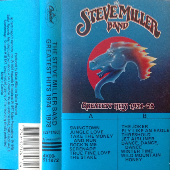 The Steve Miller Band – Greatest Hits 1974-78 - Cassette VinylPursuit.com