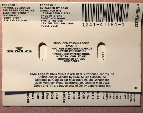 The Stone Roses – The Stone Roses - 1989 Cassette