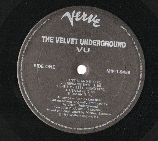 The Velvet Underground – VU - 1984 Original, SEALED! – Vinyl Pursuit Inc