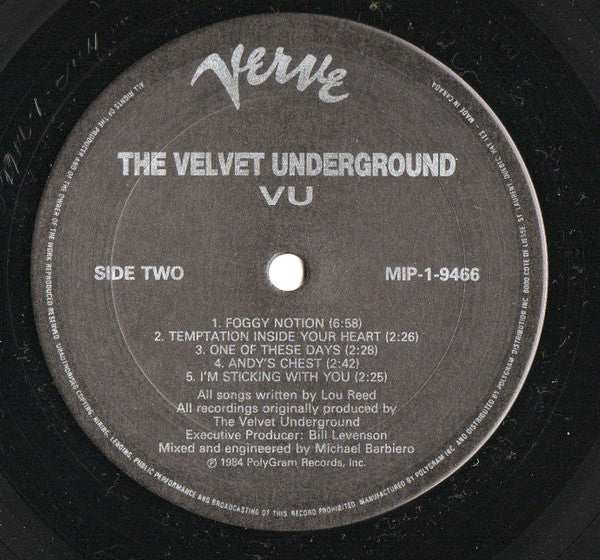 The Velvet Underground – VU - 1984 Original, SEALED!