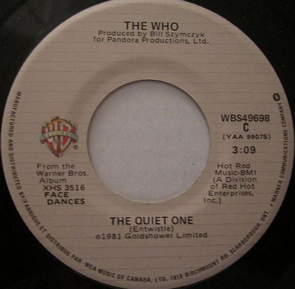 The Who – You Better You Bet -  7" Single 1981