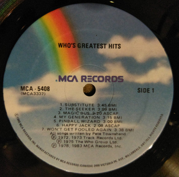 The Who – Greatest Hits - 1983 Original VinylPursuit.com