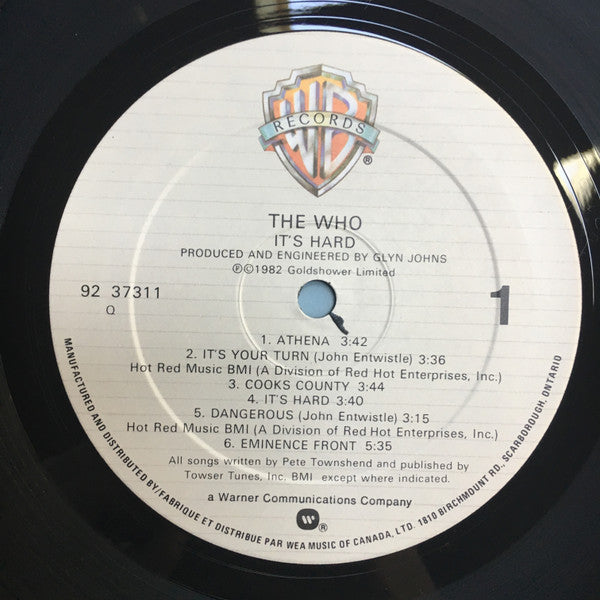 The Who – It's Hard - 1982