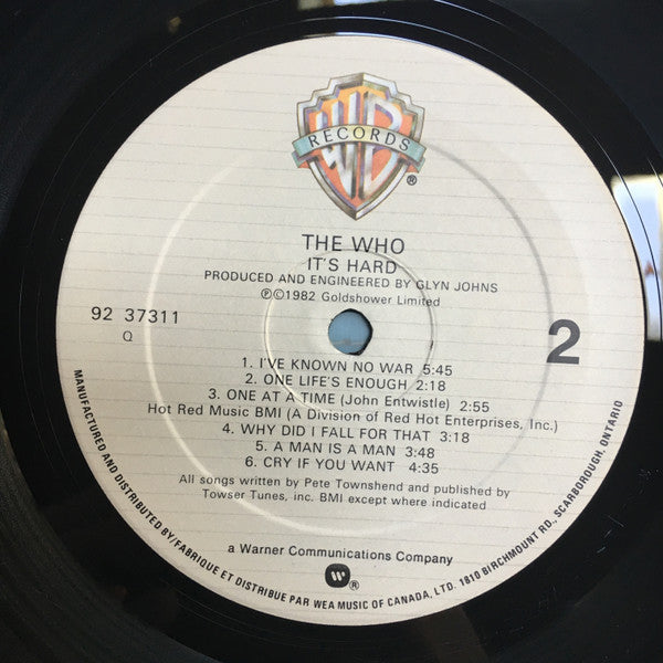 The Who – It's Hard - 1982
