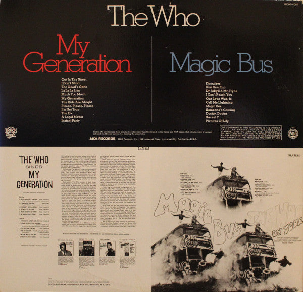 The Who ‎– Magic Bus / The Who Sings My Generation - 1980 Pressing! VinylPursuit.com