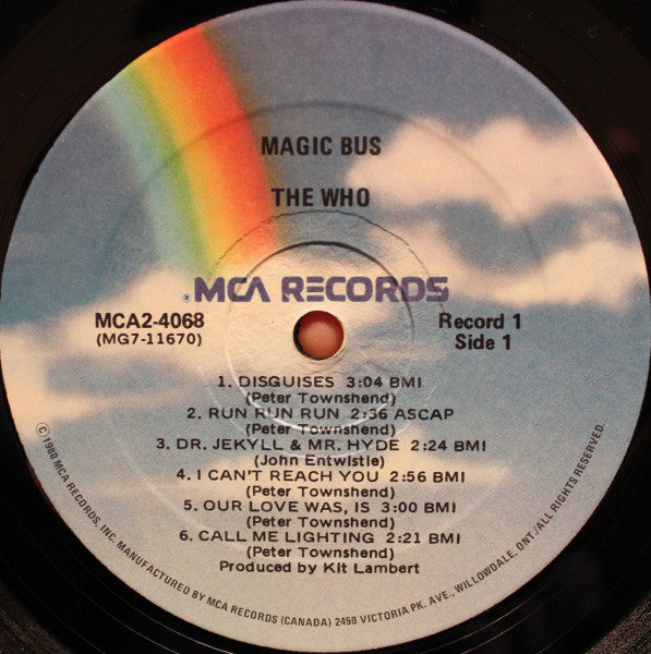 The Who ‎– Magic Bus / The Who Sings My Generation - 1980 Pressing! VinylPursuit.com