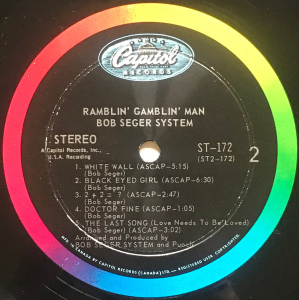 The Bob Seger System – Ramblin' Gamblin' Man - 1969 Orginal