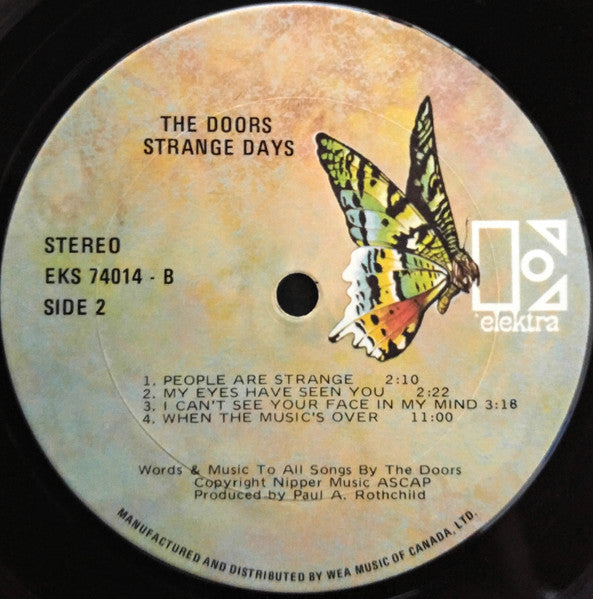 The Doors ‎– Strange Days - Early Pressing