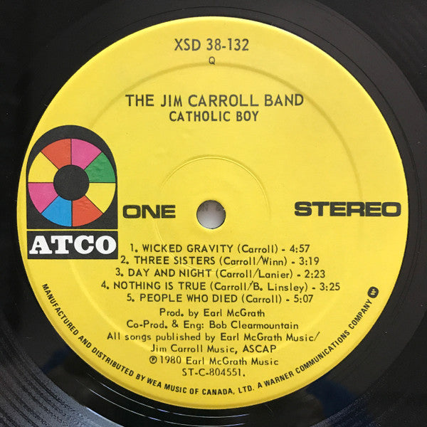 The Jim Carroll Band – Catholic Boy - 1980 Orginal