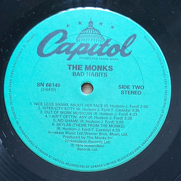 The Monks ‎– Bad Habits - Rare Reissue!