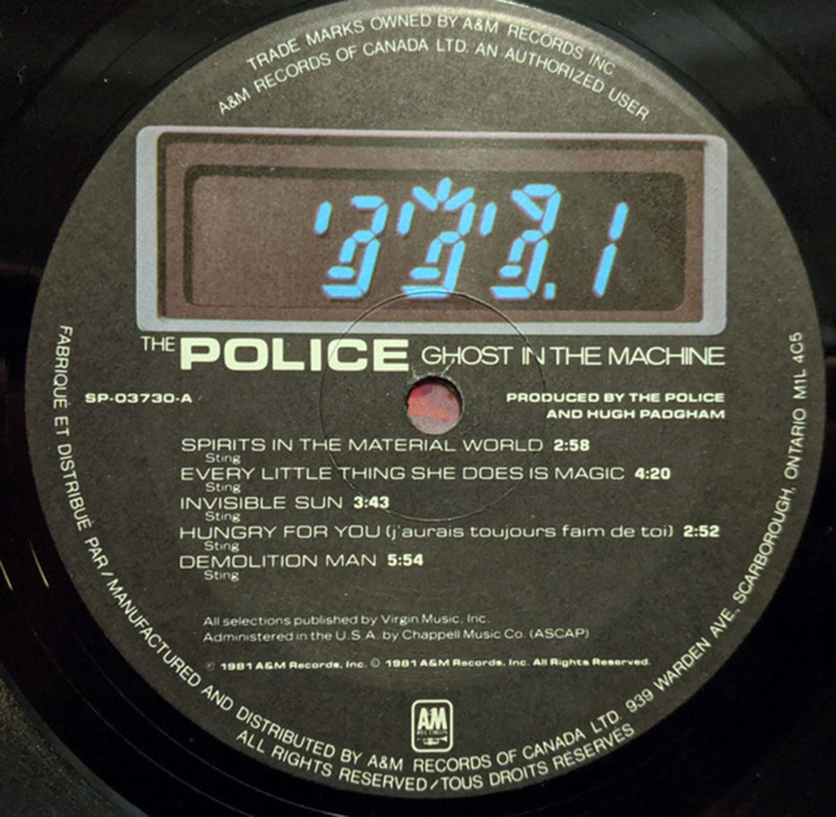 The Police – Ghost In The Machine - 1981