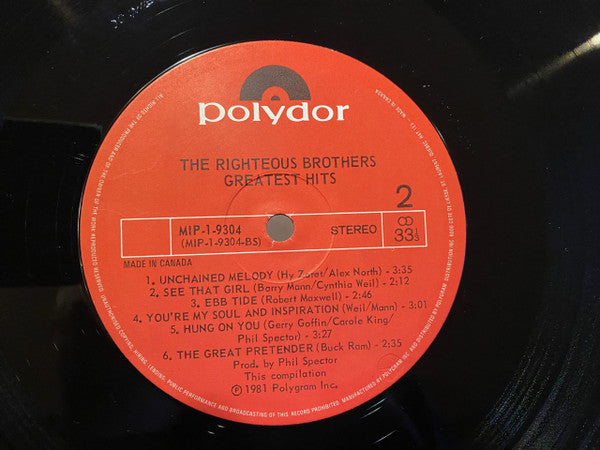 The Righteous Brothers – Greatest Hits VinylPursuit.com