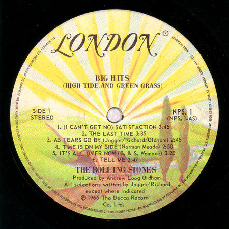 The Rolling Stones ‎– Big Hits (High Tide And Green Grass) VinylPursuit.com